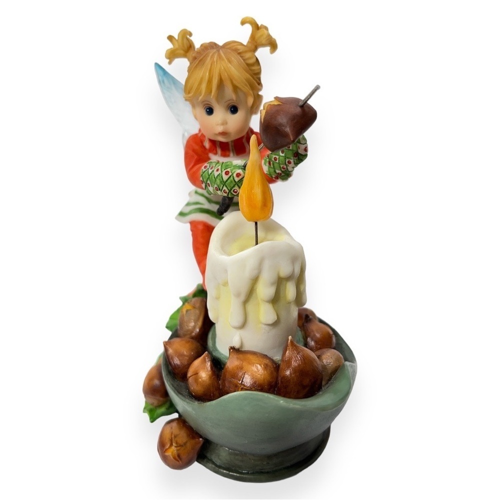 Enesco My Little Kitchen Fairies Chestnuts Fairie 2008 Christmas Candle Roasting - Picture 4 of 7